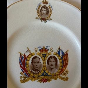 Vintage Coronation King George 1937 plates x 2